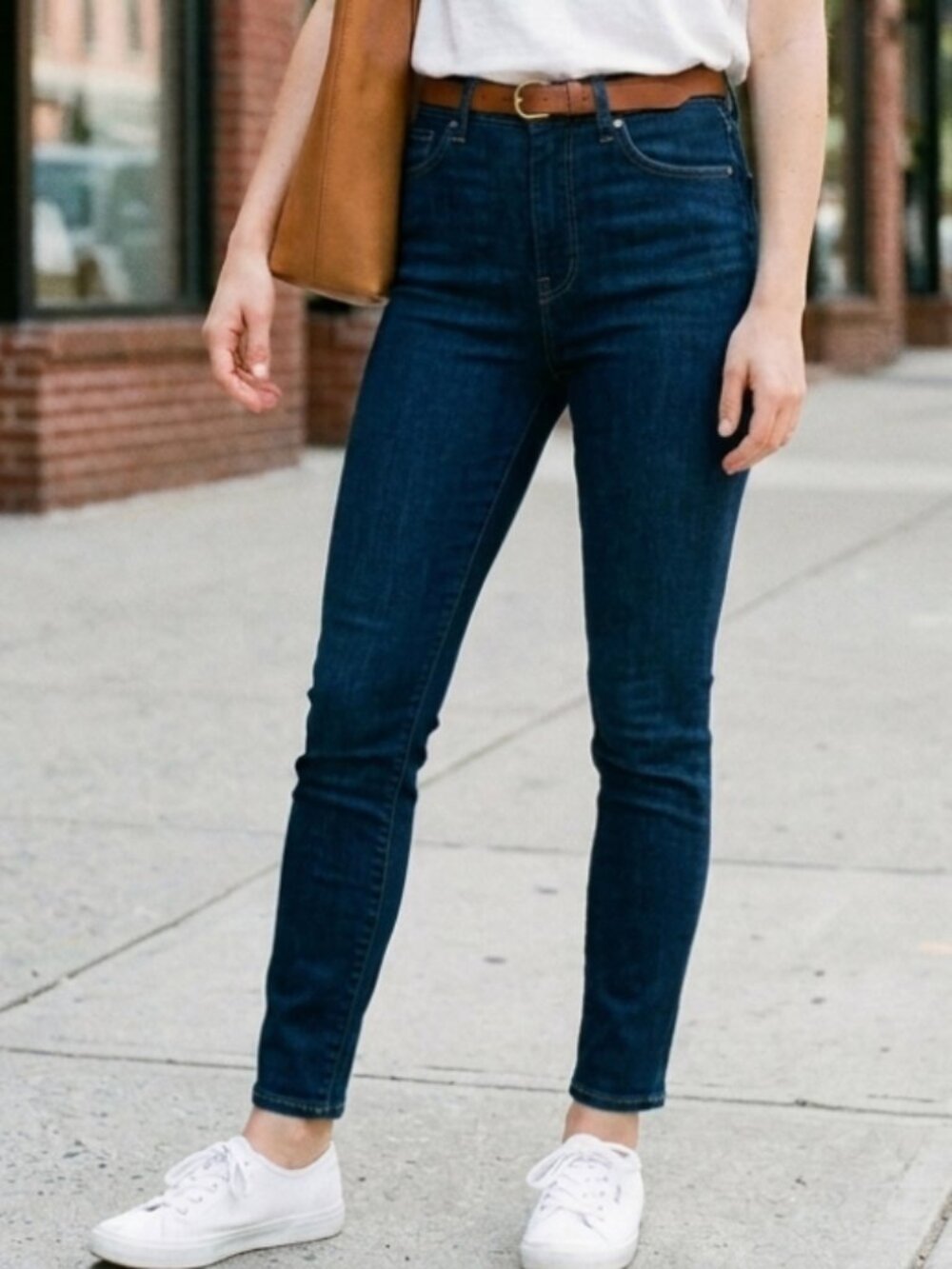 Madewell High Rise Skinny Jeans Dark Wash Stretch Denim Women's Size 31